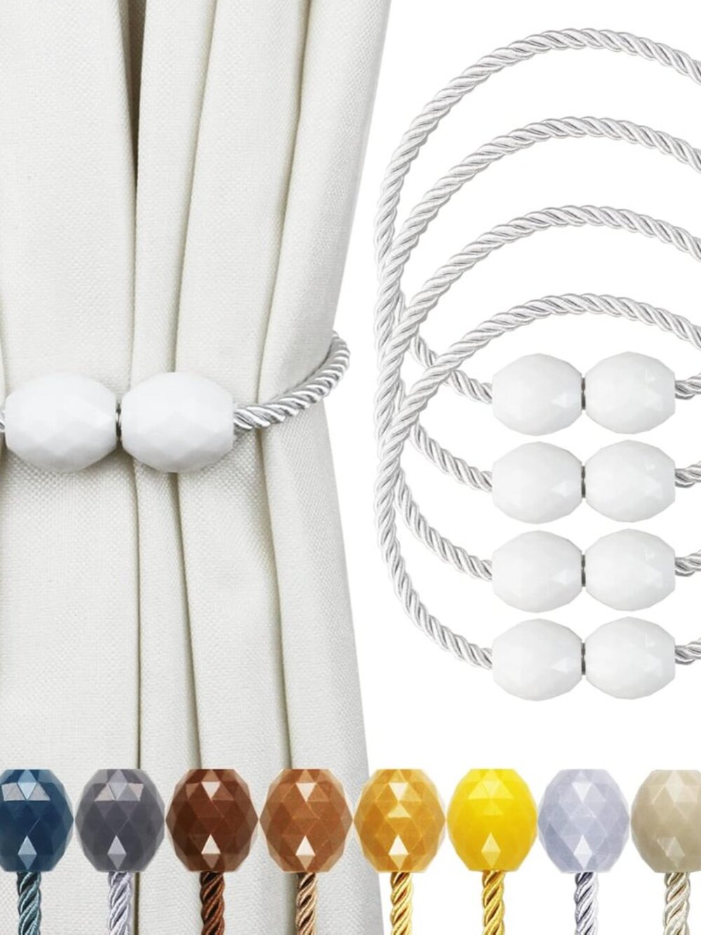 Strong Magnetic Curtain Tiebacks Decorative Rope Tie Backs Holdbacks